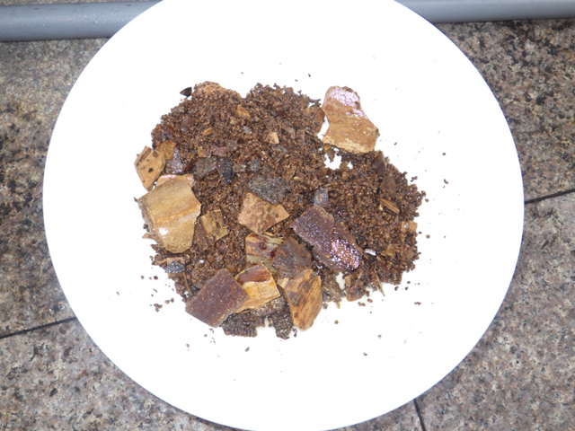 管内より取り除いた尿石