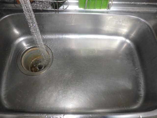 洗浄後（通水テスト中）